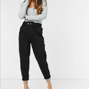 Stradivarius - twill relaxed pants in black